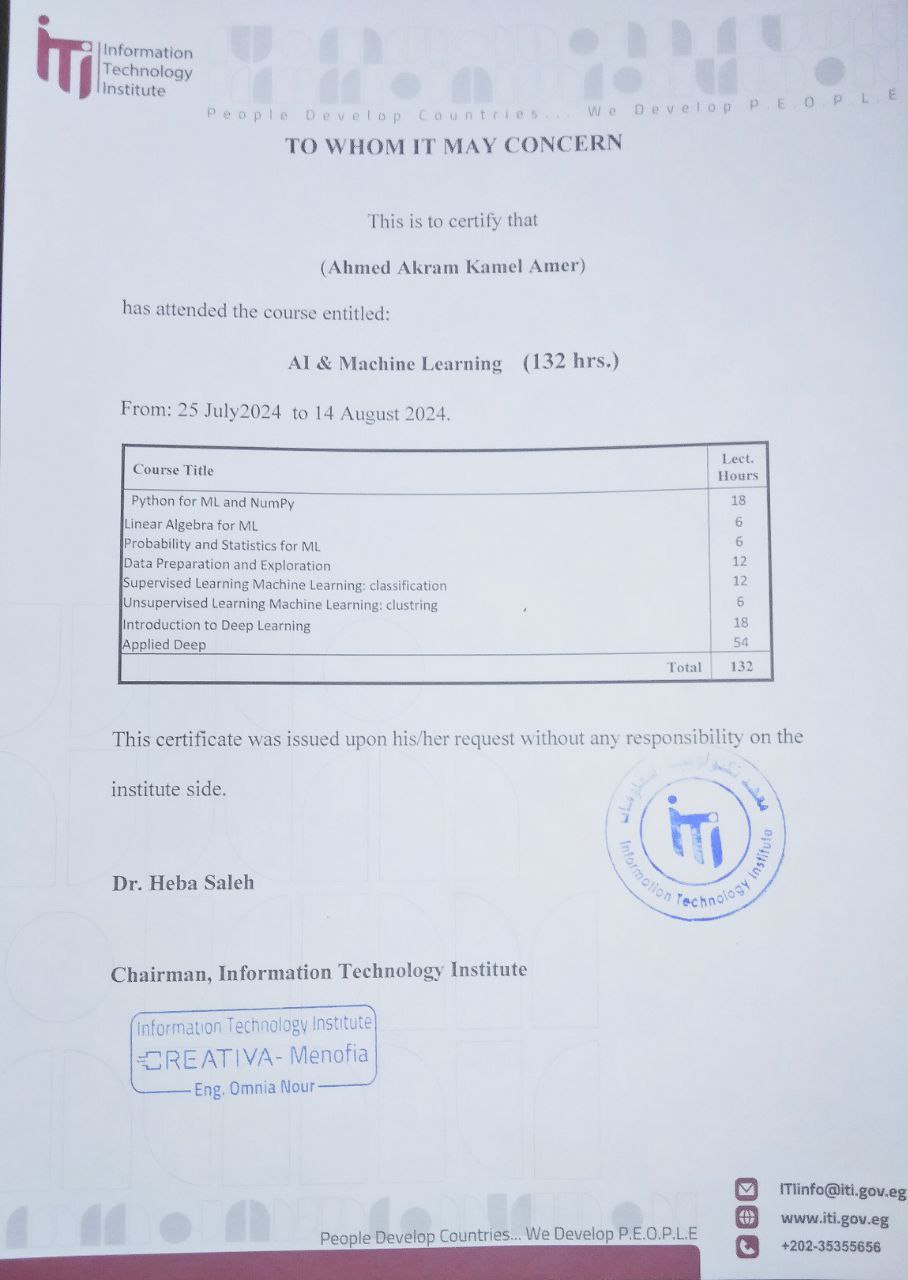 ITI AI & Machine Learning